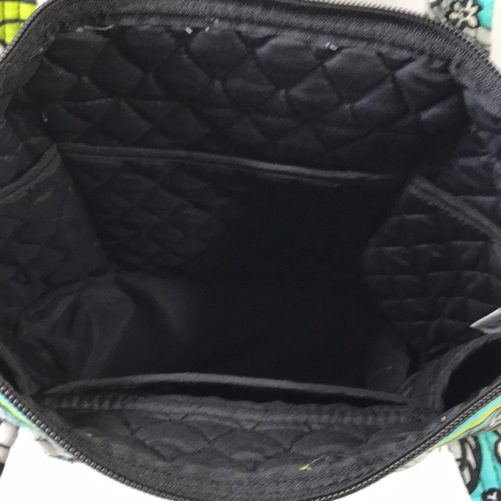 Quilted tote shopper bag floral turquoise green - Picture 8 of 8